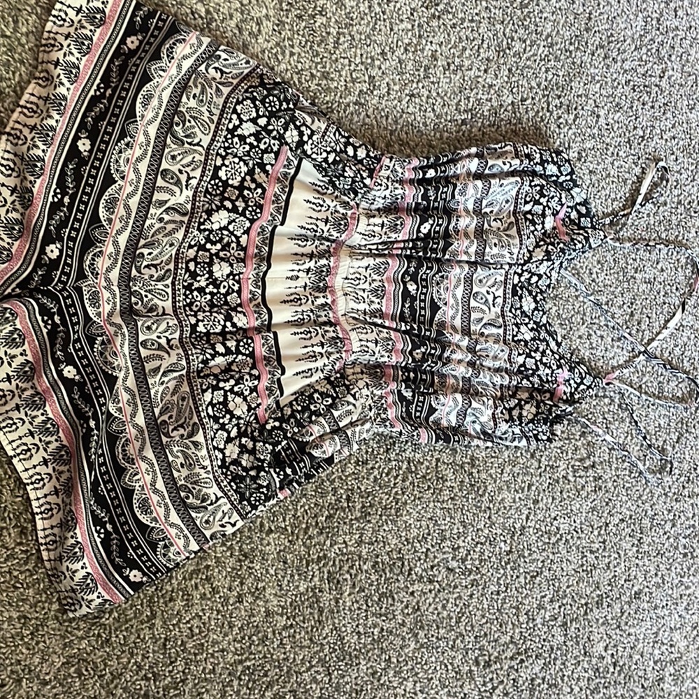 Crisscross strap romper